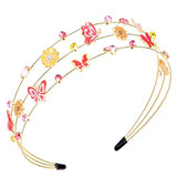 mokkia Jeweled Rhinestone Butterfly Headband for Women - Spring & Summer Hair Accessories, Holiday Gifts (Butterfly A)