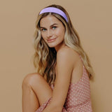 VELSCRUN Headbands for Women Girls 1.6 Inch Purple Satin Wide Headband Head Bands for Womens Hair Solid Simple Fashion Hair Bands Cosplay Halloween Hair Accessories Gifts for Mothers Sisters