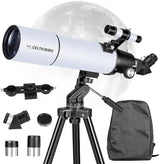 80x600mm AZ Telescope, Travel Telescopes for Adults Astronomy Beginners with 13 Pieces Telescope Accessories Kit