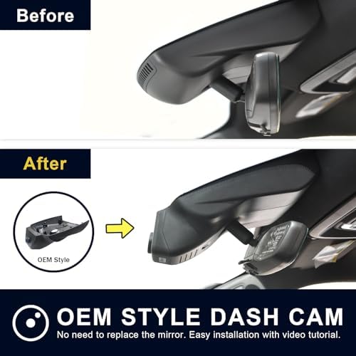 4K Dash Cam fit for GMC Sierra 1500 2022-2025 HD 2024 2025 Pro SLE Elevation SLT AT4X Denali Ultimate Accessories (Model C), Integrated OEM Look, UHD 2160P Video, WiFi & App, 128GB Card