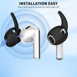 [5 Pairs] Ear Hooks Covers for Samsung Galaxy Buds 3, Anti-Slip Sport Ear Tips Covers Silicone Wingtip Anti Scratches Eartip Galaxy Buds 3 Earbuds Accessories -Black