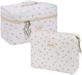 Makeup Bag Cosmetic Bag for Women,Cotton Large Travel Makeup Organizer Bag,Toiletry Bag for Women for Toiletries Accessories Brushes