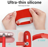 Case for Airpods Max Headphones, Ear Pad Cases Cover/Ear Cups Cover/Headband Cover for AirPods Max (USB-C/Lightning)(2024/2020), Silicone Cover for Airpod Max, Accessories Cass(Red)