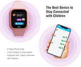 4G Kids Smart Watch - Boys Girls GPS Tracker Kids Smartwatches Phone Watch Video Call SOS Alarm Voice Chat and Touch Screen Game Real Time Tracking Smartwatch for Age 3-12 (Pink)