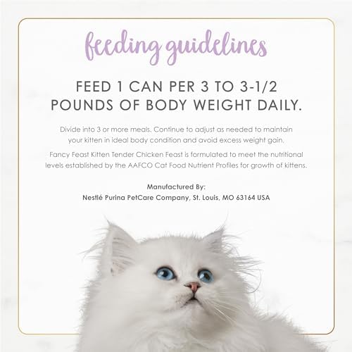 Purina Fancy Feast Kitten Tender Chicken Feast Wet Kitten Food Pate - (Pack of 24) 3 oz. Cans