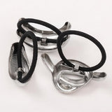Hair Ties for Women, Sliver Metal Hair Cuffs Hair Accessories Elastic Hair Ties Ponytail Cuff Hair Bands for Both Thick Hair and Thin Hair