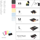 patu Zipper Mesh Bags, Pencil Case, 5 Pieces, Beauty Makeup Cosmetic Accessories Organizer, Travel Toiletry Kit Set Storage Pouch, Assorted Colors