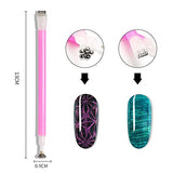SILPECWEE 15Pcs Nail Magnet Set Cat Eye Gel Nail Polish Magnet Wand Magnetic Nail Polish Cat Eye Magnet for Nails Cat Eye Magnets Sticks Nail Design Tools Nail Art Accessories