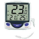 Digi-Sense Traceable Jumbo Fridge/Freezer Digital Thermometer with Calibration; Wire Probe
