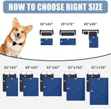 Smiry Waterproof Dog Blanket, Reversible Dog Bed Cover Pet Blanket, Soft Pet Couch Covers for Sofa Washable, Bed Couch Sofa Furniture Protector for Puppy Cat Kids (82"x120", Navy/Blue)