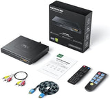 DVD Players for TV with HDMI, DVD Players That Play All Regions, Simple DVD Player for Elderly, CD Player for Home Stereo System, Included HDMI and RCA Cable, with Big Buttons Remote Control