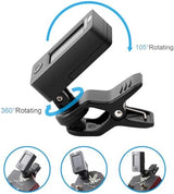 BROTOU Guitar Tuner Clip On with Guitar Capo for Guitar, Bass, Violin, Ukulele, Digital Electronic Tuner Acoustic Guitar Accessories with LCD Display (3 Guitar Picks)