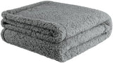 furrybaby Dog Blanket Soft Dog Blankets for Large Dogs Puppy Essentials Washable Sherpa Fleece Cat Blanket 32x40 Inches for Bed Furniture Couch Sofa (Medium, Grey)