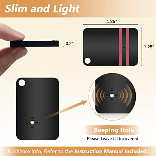 Key Finder, Stick on TV Remote Control Finder | 4 Pack Wireless Car Key Finders That Make Noise | Find My Keys Device, 115ft Range 80dB RF Key Tracker, Phone/Wallet Finder with 4 Item Locator Tags