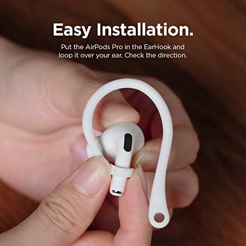 elago Ear Hooks Designed for AirPods Pro, 4 & 3 & 2 & 1, Earbuds Accessories, Anti-Slip, Ergonomic Design, Comfortable Fit [US Patent Registered]