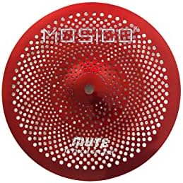 Low Volume Cymbal Mute Cymbal Pack Red 6 Pieces 10" Splash+14"hi-hat+16"crash+18"crash+20"ride FREE Cymbal Bag Silent Cymbals for Practice Drum Set