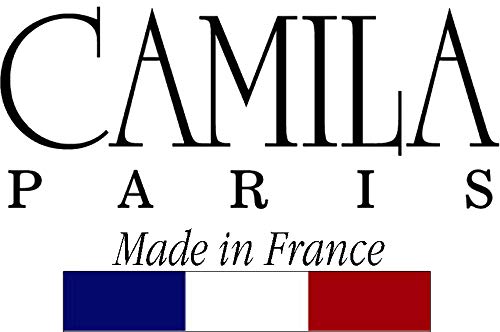 Camila Paris CP2900/2 French Hair Side Comb Small Rounded, White French Twist Hair Combs Decorative, Strong Hold Hair Clips for Women Bun Chignon Up-Do Styling Girls Hair Accessories, Made in France