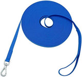 Waterproof Dog Training Leash 50FT 30FT 15FT 10FT 5FT Heavy Duty Recall Long Lead for Large Medium Small Dogs (50FT, Blue)