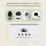 Cat Litter Box Robot 4 and 3 Waste Bags, 60 Pack Automatic Litter Box Bags, Thick Heavy Duty Cat Litter Box Liner Bags