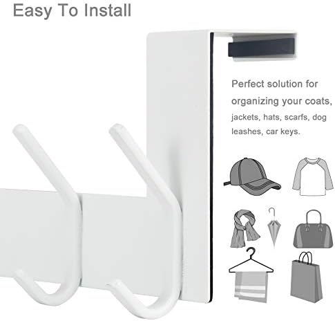 WEBI Over The Door Hooks for Hanging:Over The Door Towel Rack,Over Door Coat Hanger Over Door Coat Rack for Hanging Towels,Hats,Coats,Behind Back of Bathroom,Bronze
