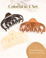 Yanibest 5.1″ Inche Large Octopus Hair Claw Clips Non-Slip Ponytail for Women Thick Hair and Long Hair Chic Hair Styling Accessories for Girls, 3 pcs