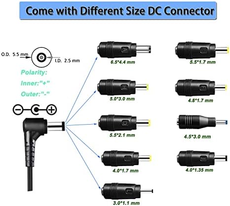 TKDY 19V 3.42A Laptop Charger Adapter, 19V DC Power Supply Compatible with 19 Volts Asus Gateway Toshiba HP Laptop Computer Accessories LG Samsung Monitor JBL Speaker.