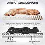 JOEJOY Dog Bed for Medium Dogs, Large Orthopedic Dog Bed with Removable Washable Cover, Cute Modern Plush & Memory Egg Crate Foam Dog Bed, 30 x 20 inch, Brown