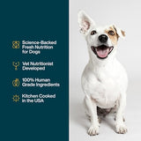 JustFoodForDogs JustFresh Home-Cooked Turkey Dog Food with No Preservatives, Resealable Packaging, Human Grade Wet Dog Food, 12 oz - 7 Pack