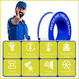 1, 4 or 5 Rolls 1/2 Inch(W) X 520 Inches(L) Teflon Plumbers Tape, Duct Sealant Tape for Shower Head, Plumbing Thread Tap, Water Pipe Sealing Plumbers PTFE Thread Seal (1 Pack)