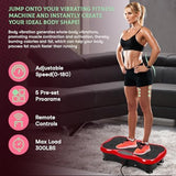 Vibration Plate Exercise Machine Vibration Plates for Weight Loss Vibration Plate for Lymphatic Drainage Whole Body Shaking Vibrating Plate Exercise Machine Fitness Platform with Resistant Band