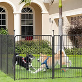 Dog Playpen,32/40/45 Inch Height in Heavy Duty, Folding Indoor Outdoor Anti-Rust Dog Exercise Fence, Portable Pet Playpen with Door for Large Medium Small Dogs and Pet (40 Panels, 45 Inch) Silver