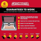 Catchmaster Pro Series Multi-Catch Mouse Trap 6-Pack, Humane Mouse Traps Indoor for Home, Rat Trap Outdoor with Replaceable Glue Boards, Pet Safe Pest Control, Live Trap for Garage & Shed