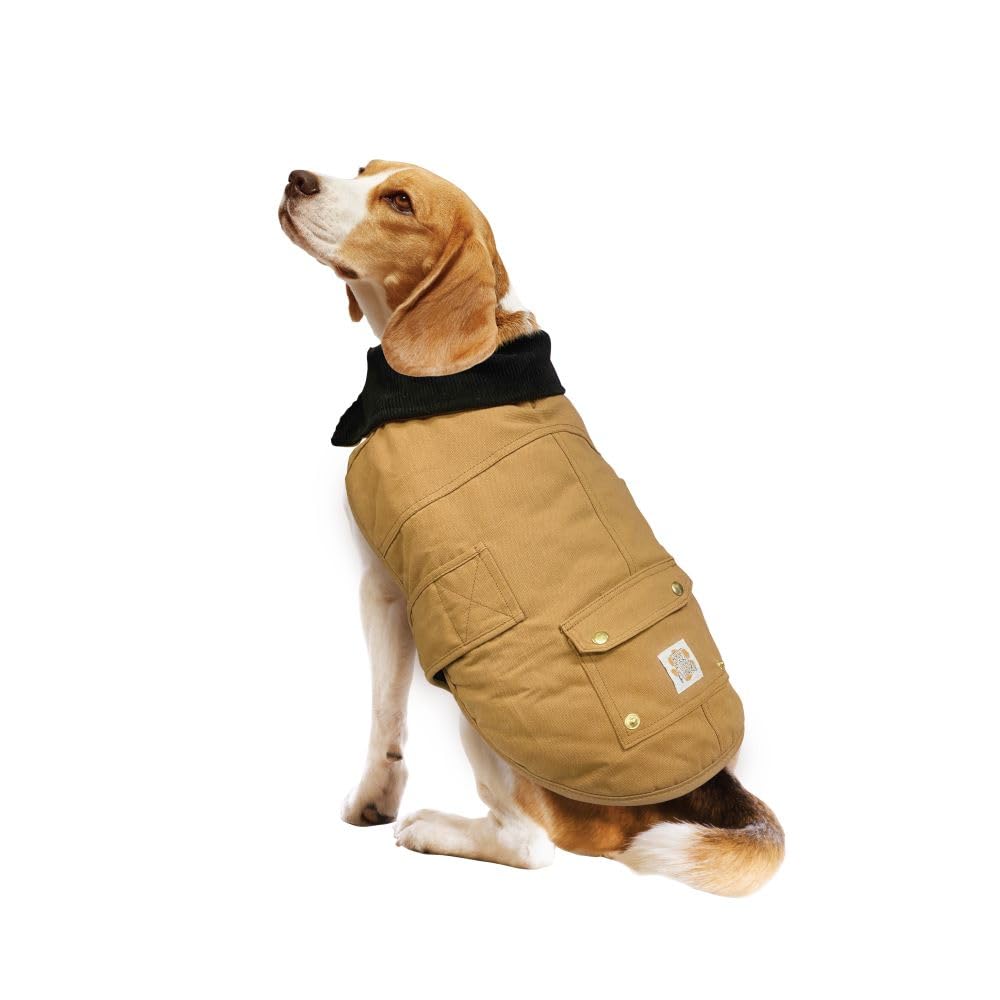 Best Furry Friends Duck Canvas Coat for Dogs, Khaki, Medium