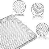Stainless Steel Baking Tray Pan and Air Fryer Basket Compatible with Cuisinart Airfryer TOA-060 and TOA-065 for Cuisinart air fryer replacement parts