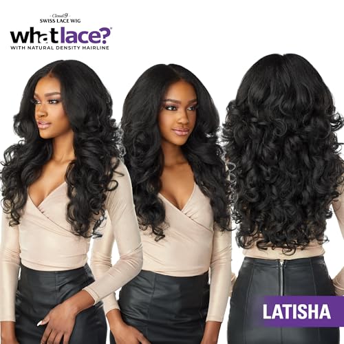 Sensationnel What lace 13x6 Wigs - latisha lacefrontal hand tied glueless synthetic with natural density preplucked hairline (FLAMBOYAGESAND)