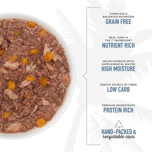 Tiki Cat Aloha Friends, Tuna, Tilapia & Pumpkin, Grain-Free & High Moisture, Wet Cat Food for All Life Stages 3 oz. Cans (Pack of 12)