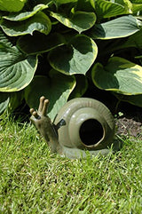 Esschert Design Snail Shaped Ceramic Slug Trap, Green