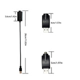 Smart USB Thread Charger Cable with LED Conversion Indicator Light, 3-Piece Set Smart Overcharge Protection USB Adapter and Wireless Home Soldering Iron Charging (Black)