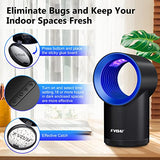 FVOAI Fruit Fly Trap Indoor, Fruit Fly Traps for Indoors H3 Mosquito Zapper Indoor Insect Trap with Suction, Time Setting, Bug Light & 10 Pcs Sticky Glue Boards (Blue)