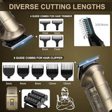 Hatteker Professional Hair Clipper Electric Razor Foil Shavers for Men Body Nose Ear Hair Grooming Kit with Triple Blades Cordless Waterproof