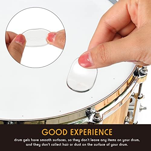Yeshone 60 Pieces Drum Dampeners Gel Pads Silicone Soft Moon Gels for Drums Cymbals Tone Control Accessories