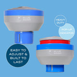 Blue Mano Chlorine Floater (V2.0 Upgraded) for 3 inch Tabs with Refill Warning, Durable Design, 7 inch Large Dispenser for Inground and Above Ground Swimming Pool