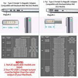 Magnetic L-Tip USB C Adapter Compatible with Magnetic 1 MacBook Pro Air, Type-C PD Power Fast Charging Adapter Replacement for MacBook Power Supply,MacBook Pro Works with 100W