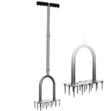 Walensee Lawn Aerator Spike Metal Manual Dethatching Soil Aerating Lawn with 15 Iron Spikes, Pre-Assembled Grass Plug Aerator Tools for Yard, Lawn Aeration, Garden Tool, Revives Lawn Health, Patented