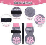 EXPAWLORER Anti-Slip Dog Socks to Prevent Licking Paws,Dog Shoes for Hot/Cold Pavement,Best Paw Protector Traction Control on Hardwood Floor,Dog Booties for Puppy Small Medium Large Senior Dogs