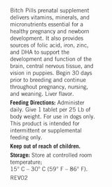 Bitch Pills | Dog Prenatal Vitamins | Prenatal Vitamins for Dogs | Prenatal for Dogs | Thomas Pet Earlier | 120 Tablets