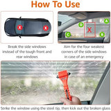 Amazon Basics Emergency Seat Belt Cutter and Window Hammer Tool, Car Accessories, 2 Pack, SW-835