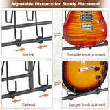 Bikoney 6 Guitar Stand, Guitar Rack for Electric Guitar and Bass, Guitar Stands Floor for Multiple Guitars, Multi Guitar Stand with Amp Stand for Guitar Accessories, Guitar Holder for Music Studio