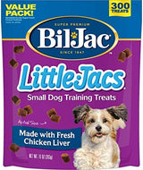 Bil-Jac Little Jacs Small Dog Training Treats - Soft Chicken Liver Dog Treats for Puppy Rewards - Real Chicken, No Fillers, 10oz Resealable Double Zipper Pouch (2-Pack)