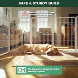 FXW Homeplus Indoor Dog Playpen - Stress-Free and Safe Play, 45 Inch 8 Panels for Puppy and Small Dogs, White│Patented